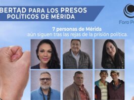 Excarcelaron a cuatro ciudadanos que estaban detenidos por motivos políticos en Mérida