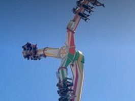 Pánico en un parque temático: falla técnica dejó a personas suspendidas a más de 20 metros de altura en Houston (VIDEO)