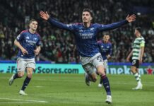 Arsenal tumbó al Sporting en el último suspiro y acaricia el boleto a semifinales