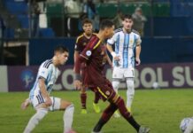 La Vinotinto Sub-17 no pudo con Argentina y complicó su panorama en el Sudamericano